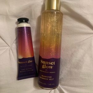 BBW Sunset Glow Diamond Shimmer Mist & Hand Cream